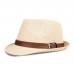 Men Straw Casual Vintage All  match Breathable Sunshade Top Hats Flat Hats