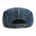 Men Denim Breathable Sunshade Short Brim Casual Vintage Forward Hats Beret Flat Caps