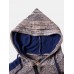 Mens Letter Pattern Zipper Front Hooded Sweaters With Pocket