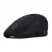 Men’s Cotton Mesh Breathable Shade Short Brim Casual Retro Edgy Hat Beret Flat Cap