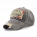 Men Cotton Nostalgic Open Thread Stitching Outdoor Adjustable Sunshade Baseball Hat