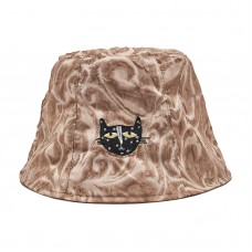 Men’s Cotton Polyester Outdoor Casual Leopard Jacquard Tie Dye Bucket Hat Street Sun Hat