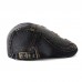 Men Denim Distressed Frayed Breathable Sunshade Short Brim Casual Vintage Forward Hats Beret Flat Caps