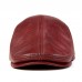 Men’s Crocodile Grain Sheepskin Autumn And Winter Windproof Warm Retro Casual Beret Flat Cap