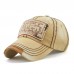 Men Cotton Nostalgic Open Thread Stitching Outdoor Adjustable Sunshade Baseball Hat