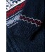 Mens Geometric Graphics Knitted Fleece Lined Warm Sweater Cardigans