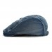 Men Denim Breathable Sunshade Short Brim Casual Vintage Forward Hats Beret Flat Caps