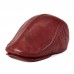 Men’s Crocodile Grain Sheepskin Autumn And Winter Windproof Warm Retro Casual Beret Flat Cap