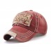 Men Cotton Nostalgic Open Thread Stitching Outdoor Adjustable Sunshade Baseball Hat