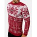 Mens Snowflake Christmas Style Graphics Long Sleeve Knitted Sweaters