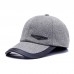 Men Wool Felt Casual All  match Adjustable Outdoor Sunshade Peaked Caps Baseball Caps