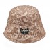 Men’s Cotton Polyester Outdoor Casual Leopard Jacquard Tie Dye Bucket Hat Street Sun Hat