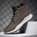 Men Comfy Slip Resistant Lace Up Casual Sport Boots