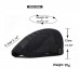 Men’s Cotton Mesh Breathable Shade Short Brim Casual Retro Edgy Hat Beret Flat Cap