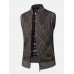 Mens Knitted Zip Up Slant Pocket Casual Sleevless Vests