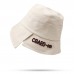 Men’s Cotton Outdoor Casual Personality Letter Embroidered Sunscreen Bucket Hat Asymmetric Cut Sunhat