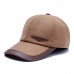 Men Wool Felt Casual All  match Adjustable Outdoor Sunshade Peaked Caps Baseball Caps